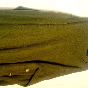 Olive green sweater dress